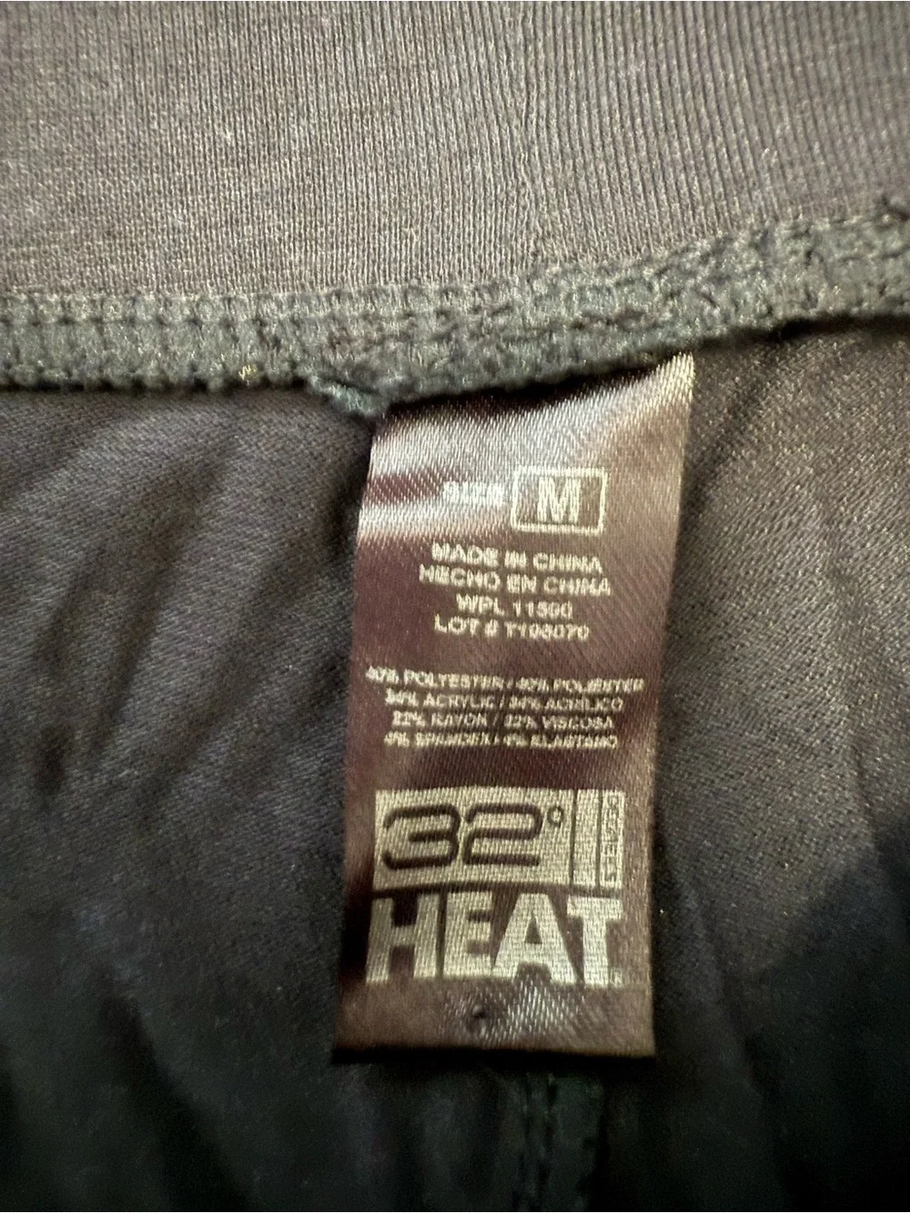 32 Degrees Black Stretch Leggings